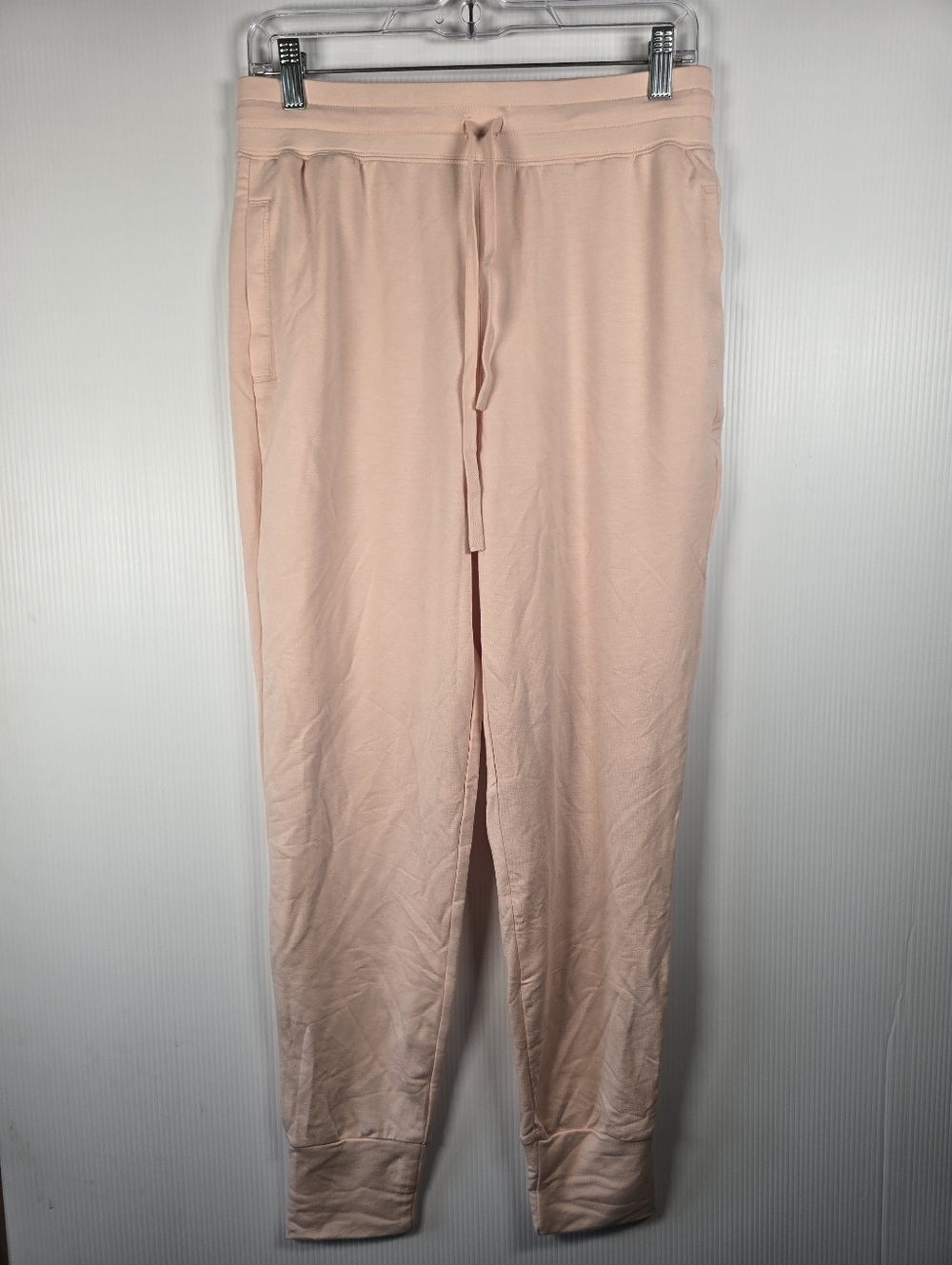 NWT Fabletics Women's Light Peach Luxe Terry Joggers Tall Size M Activewear
